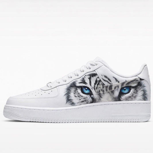 Custom Handcrafted Air Force 1 Wolf Design Sneakers