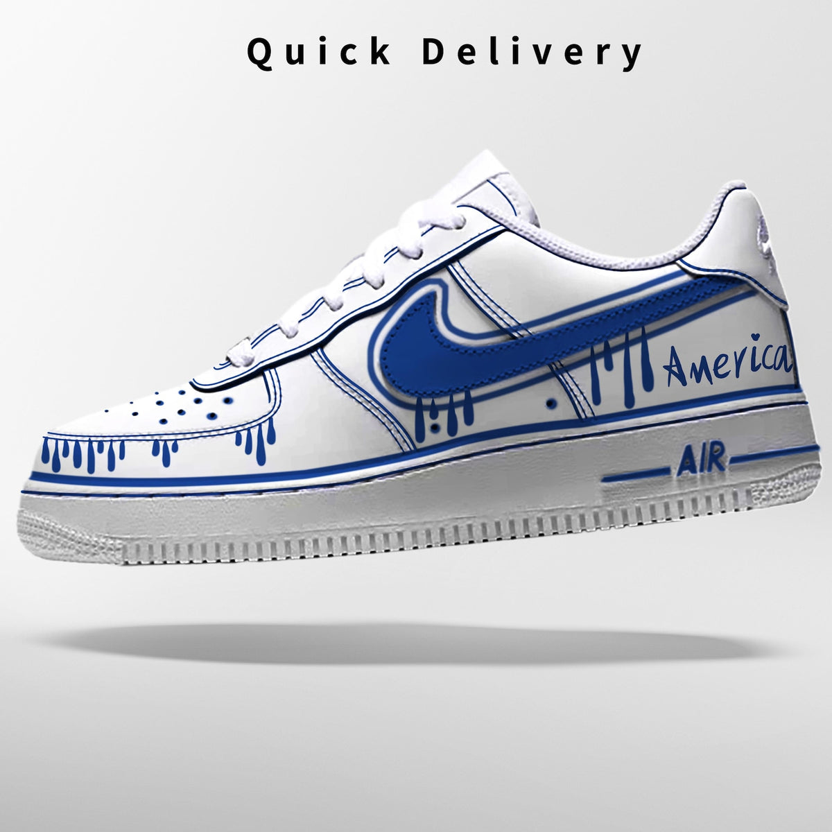 Custom Air Force 1 & Hand-Painted Af1 Shoes - Black White Drip On White Leather, Customized Sneakers, DIY Gift for Sneaker Lovers,Airforce1