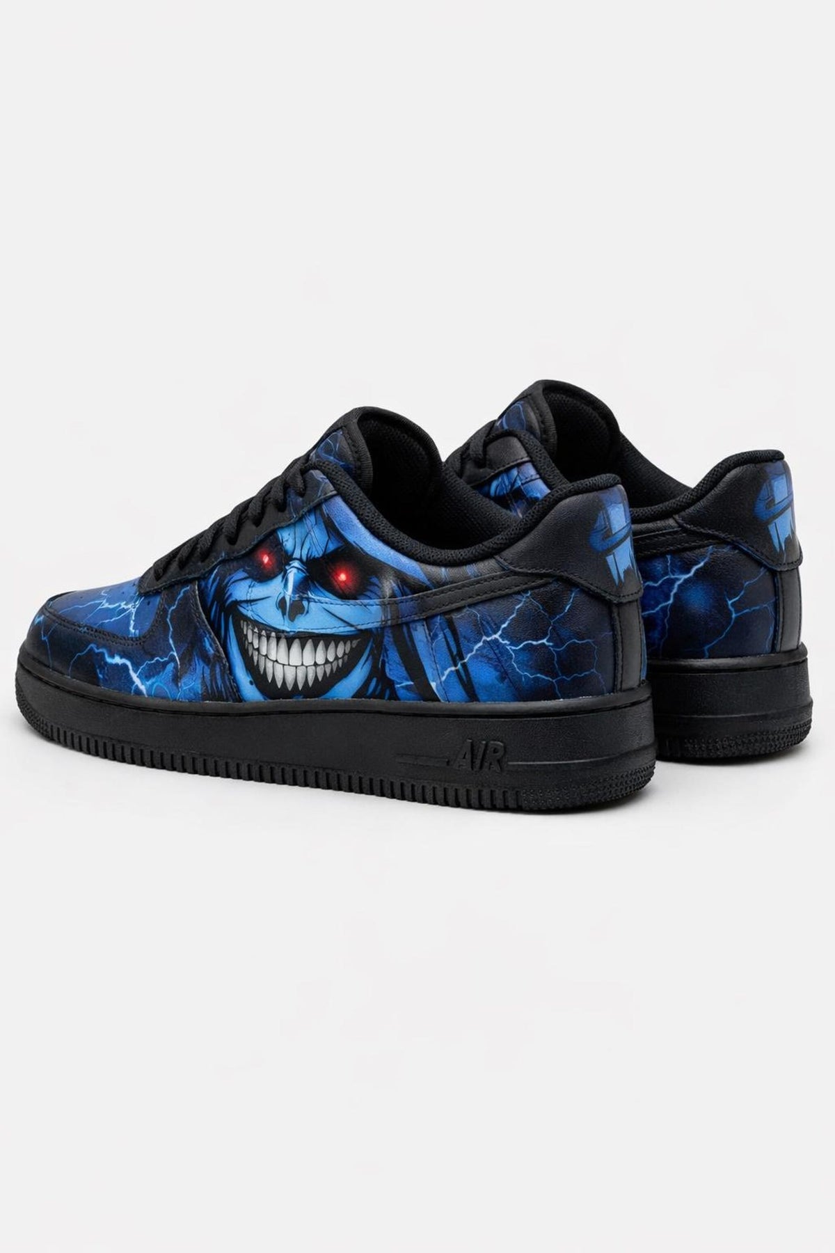 Custom Hand Painted Anime Air Force 1 Sneakers – Dark Streetwear Art