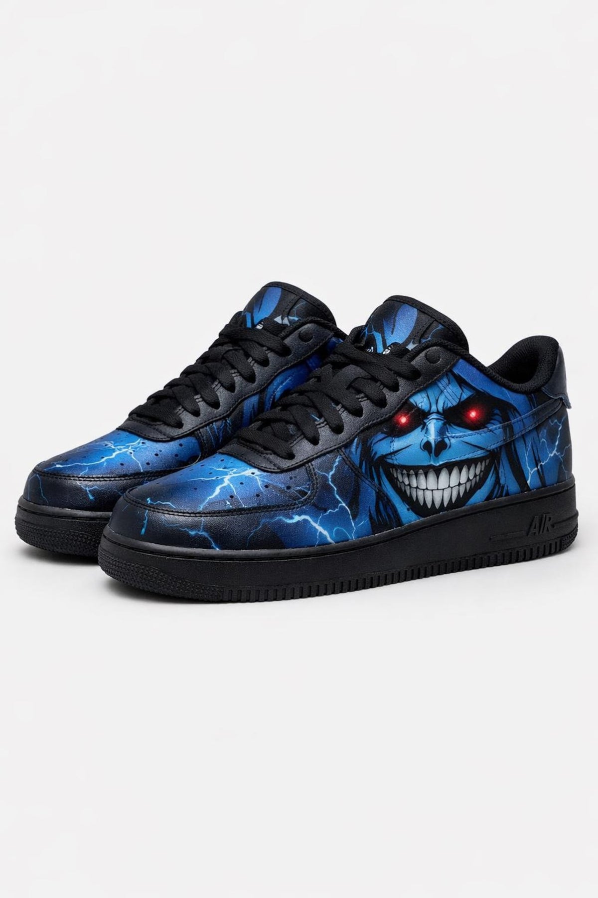 Custom Hand Painted Anime Air Force 1 Sneakers – Dark Streetwear Art