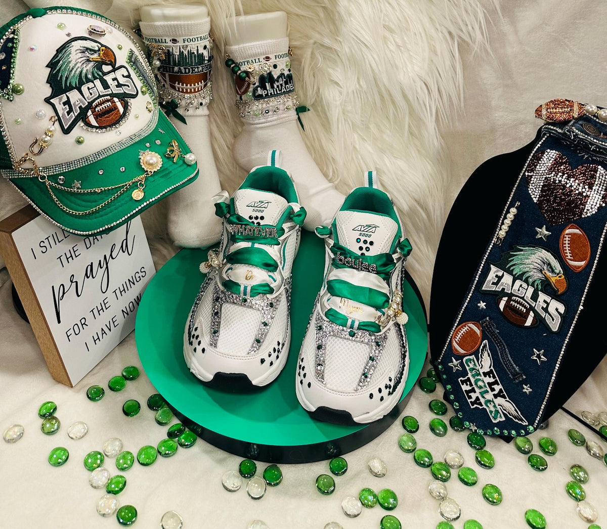 Custom Rhinestone Embellished Sneakers: Statement Footwear, Unique Design