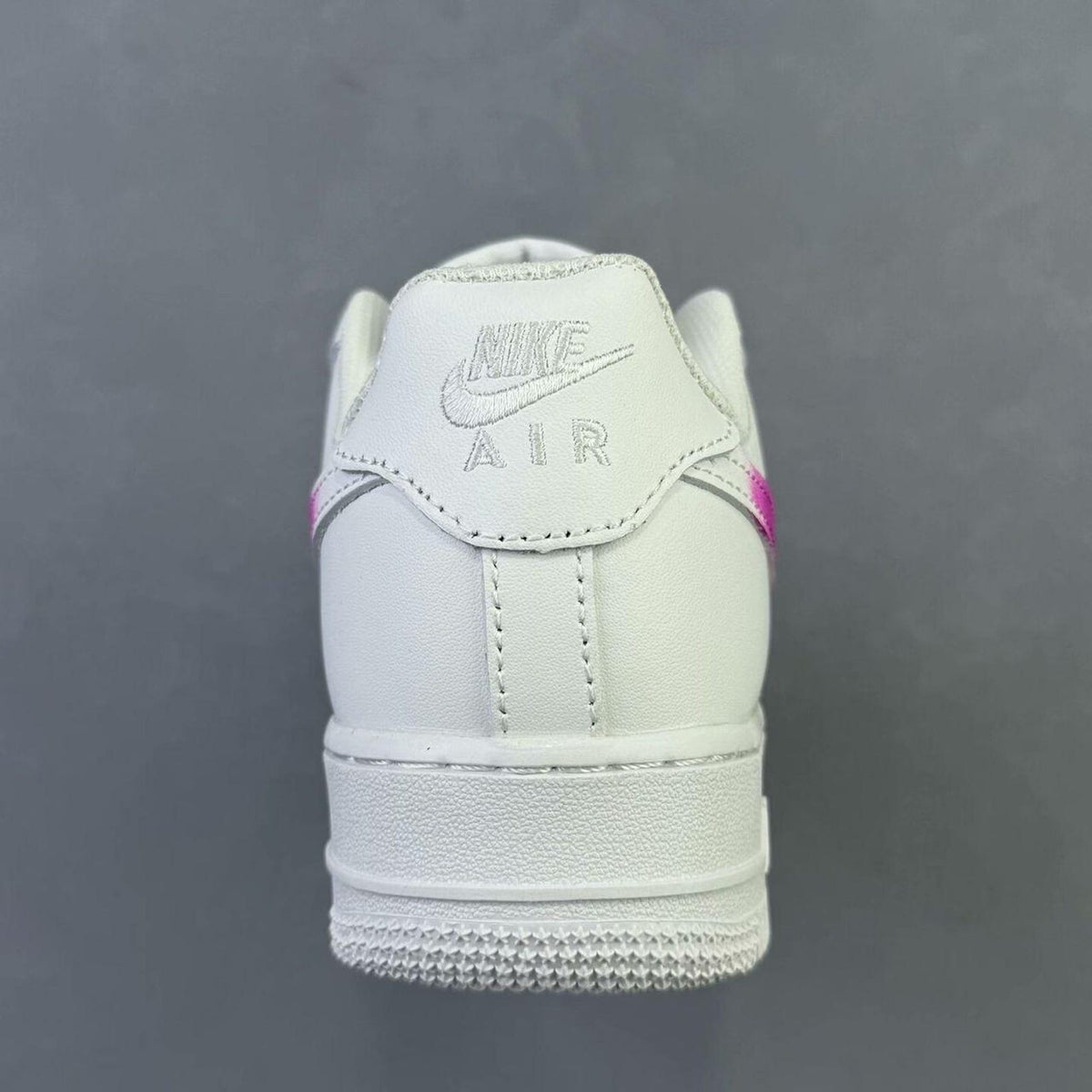 Custom fuchsia Air Force 1 sneakers, handmade