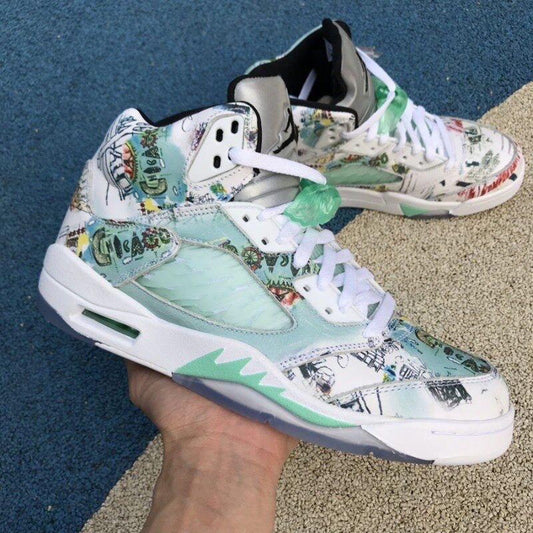 Custom Air Jordan 5 sneakers, handmade