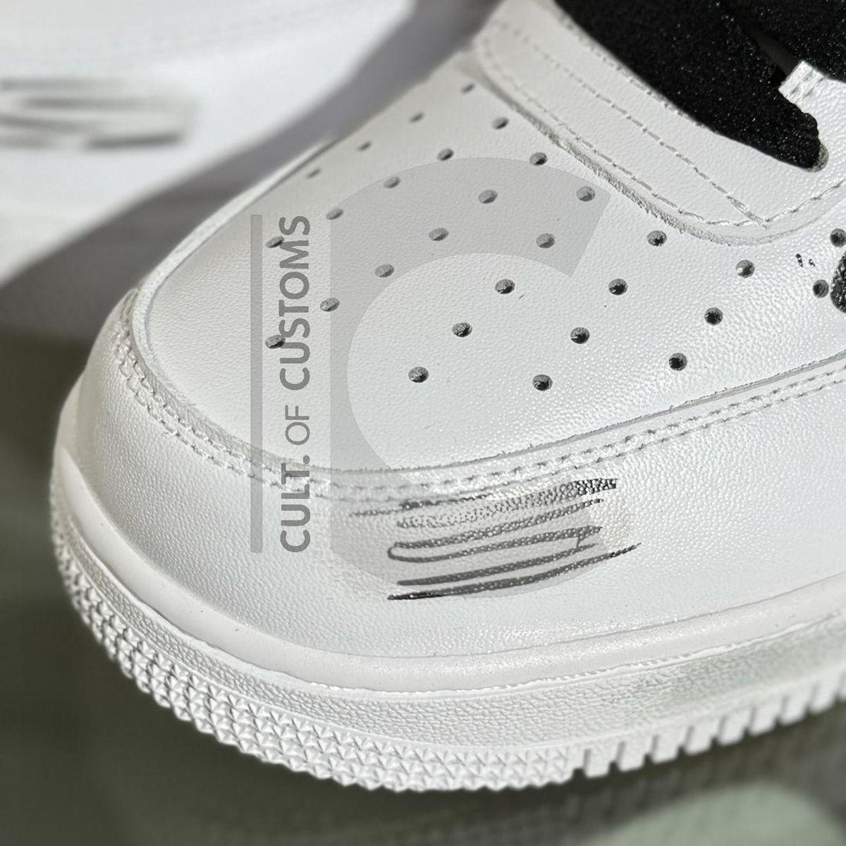 Custom Air force one Handpainted anime style minimalist paint shoe drop  for streetwear lovers