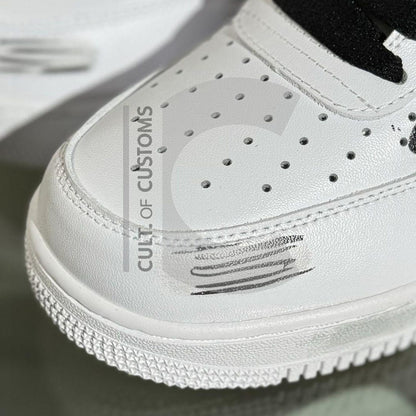 Custom Air force one Handpainted anime style minimalist paint shoe drop  for streetwear lovers