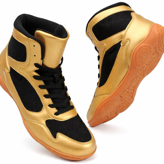 Custom High Top Sneakers, Personalized Athletic Shoes, Gold Black Design