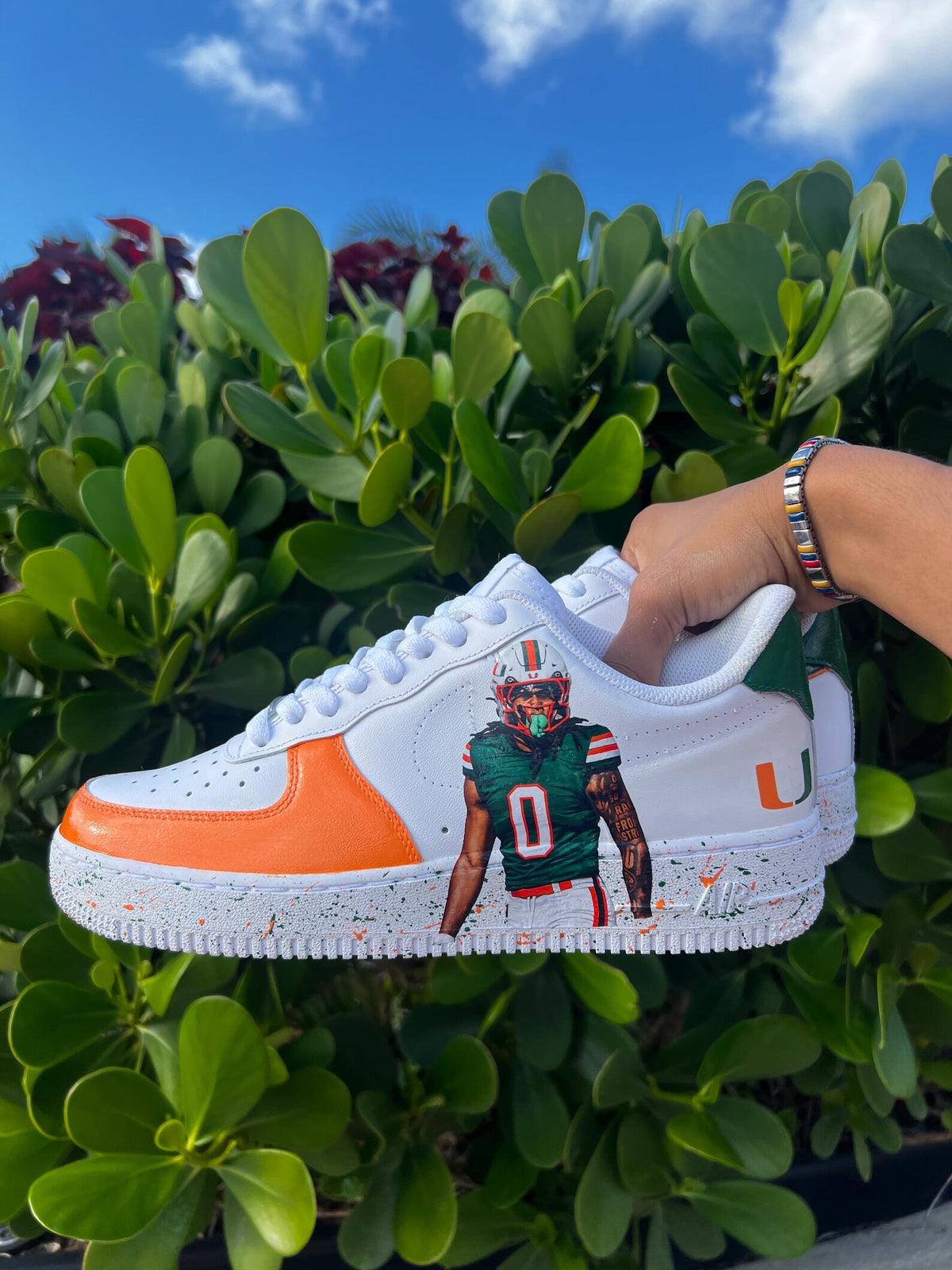 Custom Football Player Air Force 1 Sneakers | Personalized Sports Fan Shoes