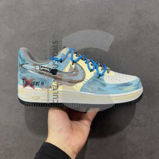 Custom Air force anime style handpainted hero anime fans gift Handpainted sneakers for y2k fans