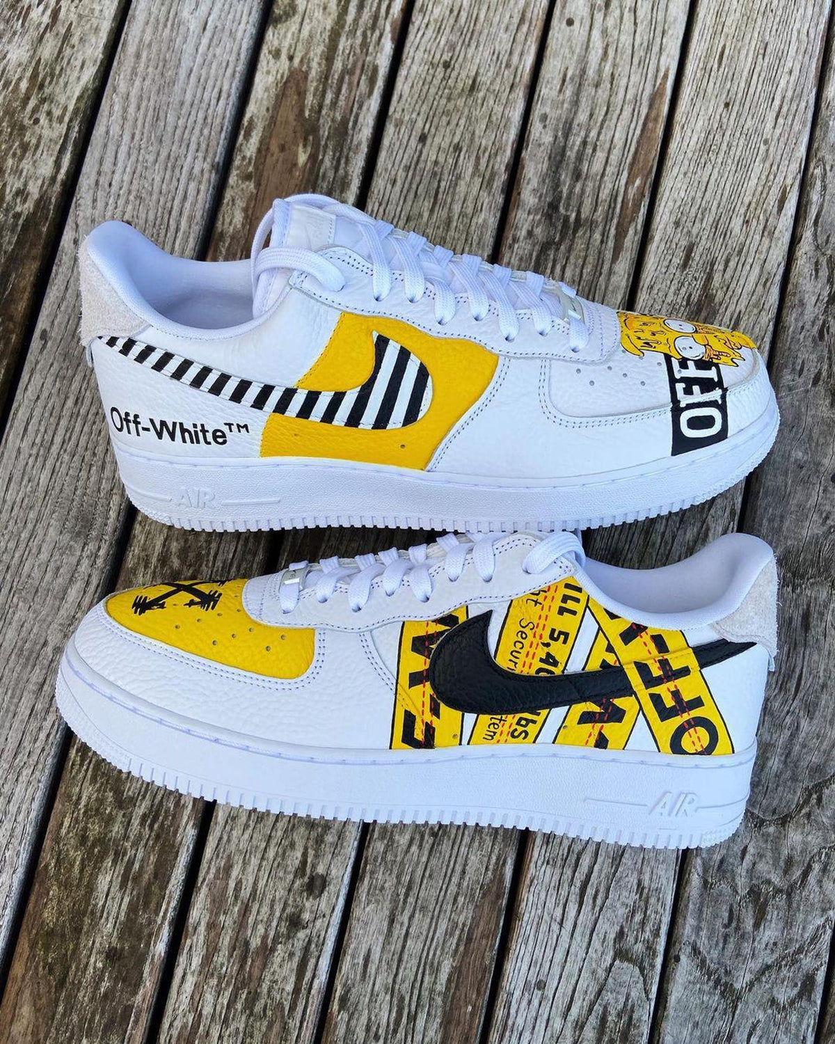 Custom Hand-Painted Air Force 1 Sneakers:  AF1 white personalized gift design wedding fashion trainers anime shoes