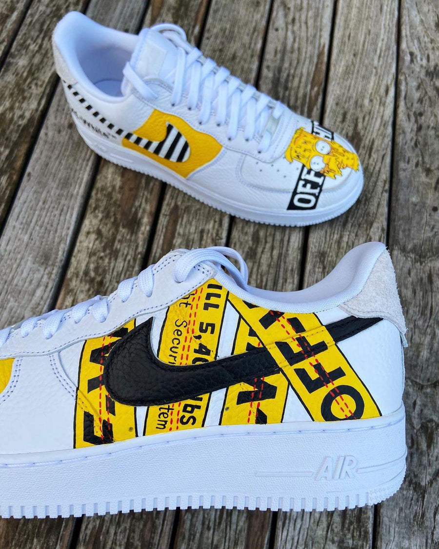 Custom Hand-Painted Air Force 1 Sneakers:  AF1 white personalized gift design wedding fashion trainers anime shoes