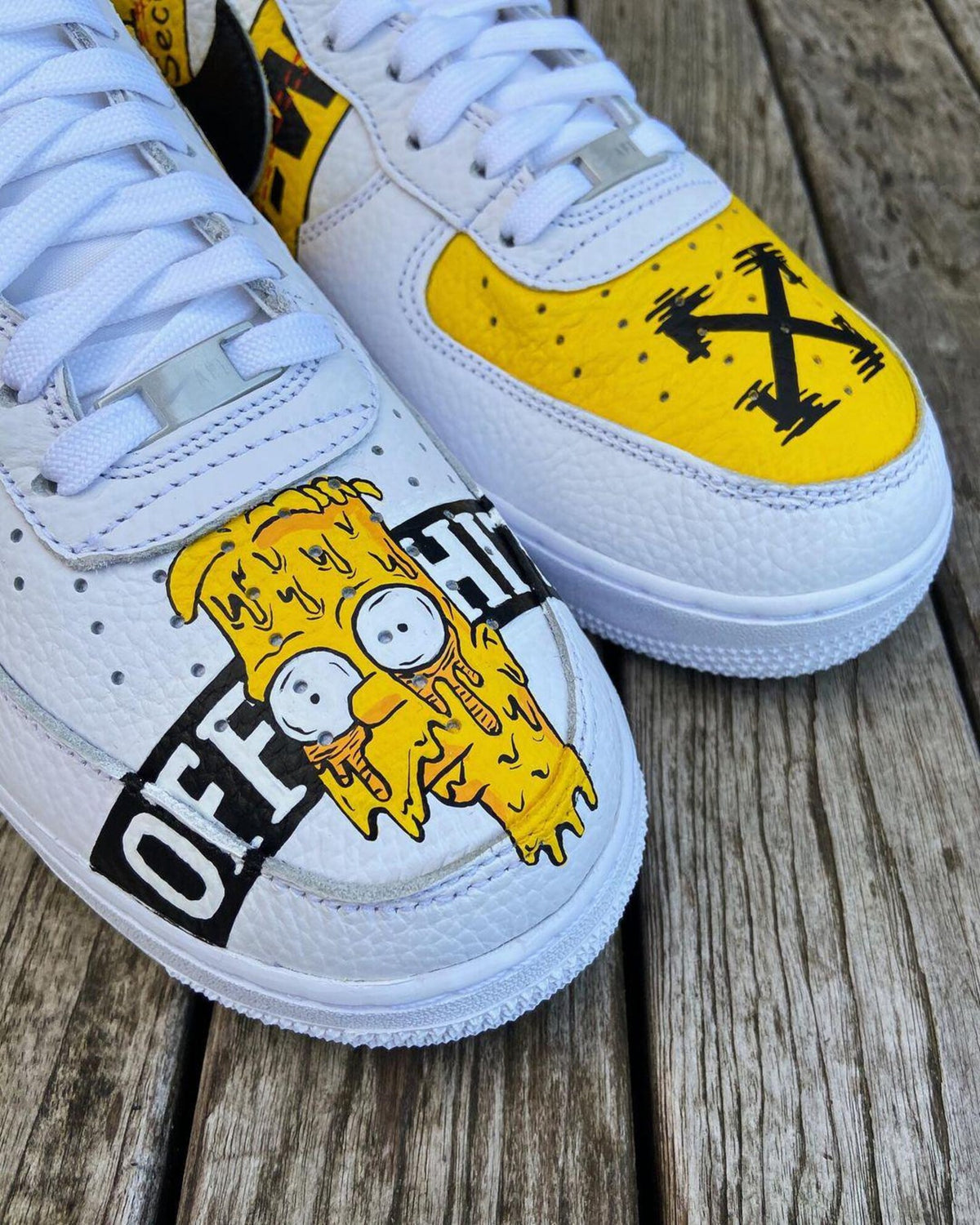 Custom Hand-Painted Air Force 1 Sneakers:  AF1 white personalized gift design wedding fashion trainers anime shoes