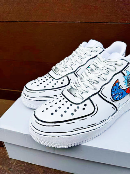 Custom Hand-Painted Air Force 1 Sneakers: AF1 white personalized gift design wedding fashion trainers anime shoes
