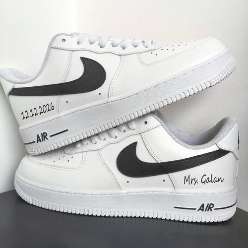 Groom's Wedding Sneakers / Hand-Painted "Air Force 1" Groom Shoes — Personalized Groom's Sneakers — Gift for the Groom — Anniversary Gift