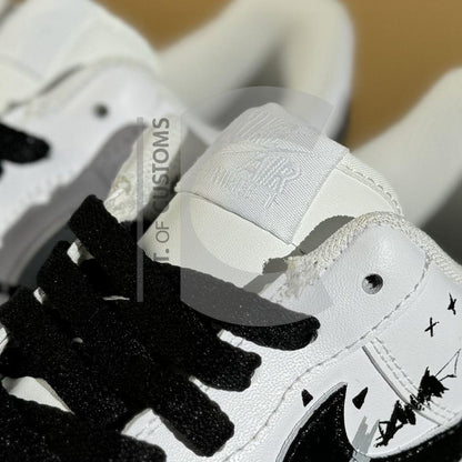 Custom Air force one Handpainted anime style minimalist paint shoe drop  for streetwear lovers