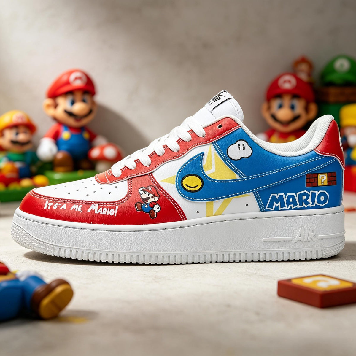 Hand-Painted Mario And Luigi Sneakers, Custom Gamer Shoes Footwear, Personalized Gift for Him/Her