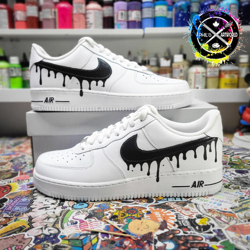 Custom Hand-Painted Drip Air Force 1 Sneakers – Streetwear Nike AF1 Shoes