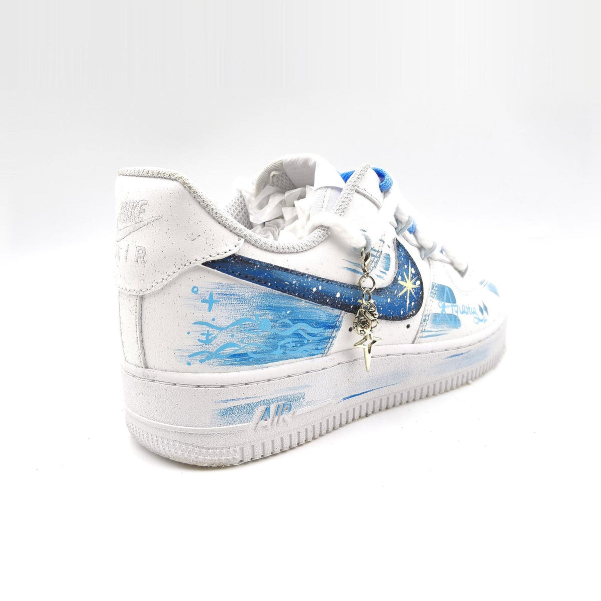Aquarius Hand Painted Nike Air Force 1 – Custom Zodiac AF1 Sneakers Astrology Shoes