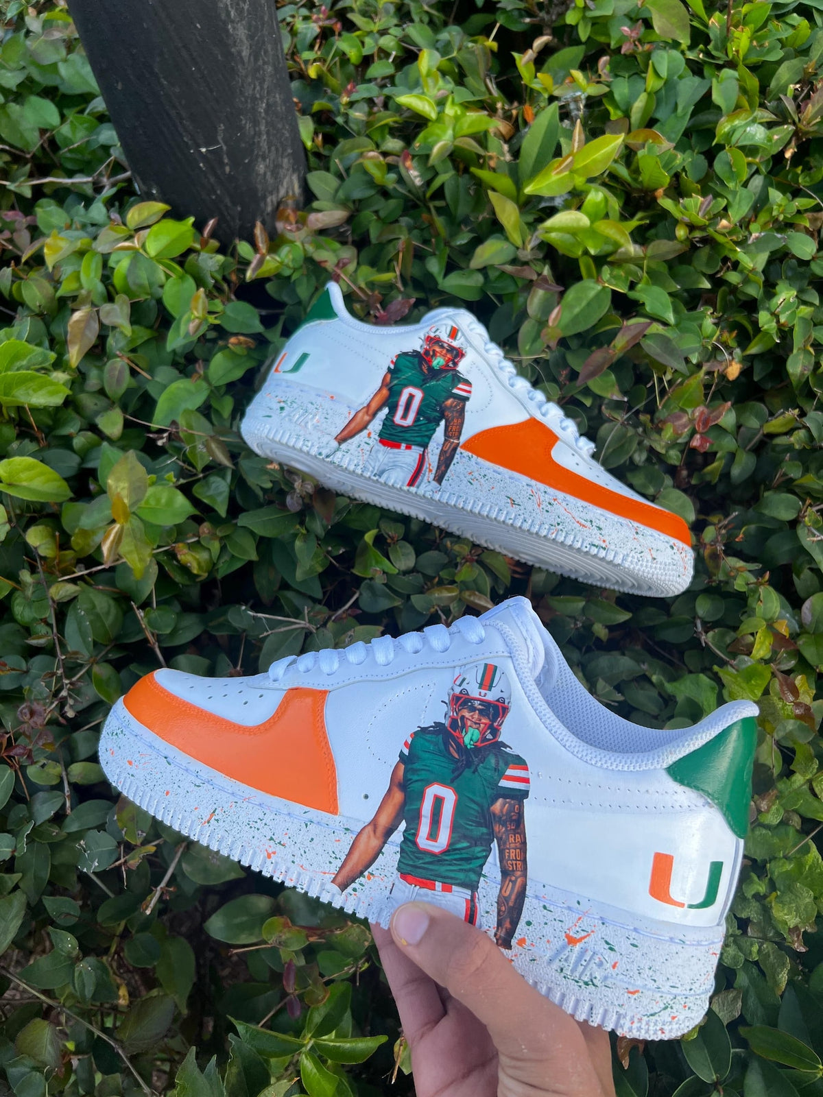 Custom Football Player Air Force 1 Sneakers | Personalized Sports Fan Shoes