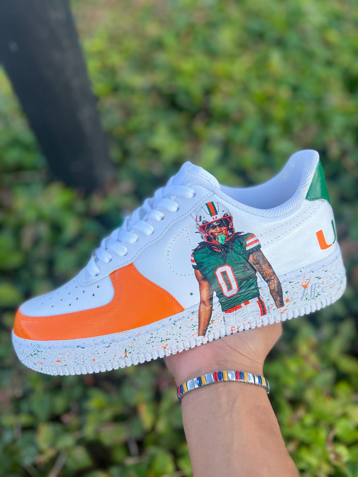 Custom Football Player Air Force 1 Sneakers | Personalized Sports Fan Shoes