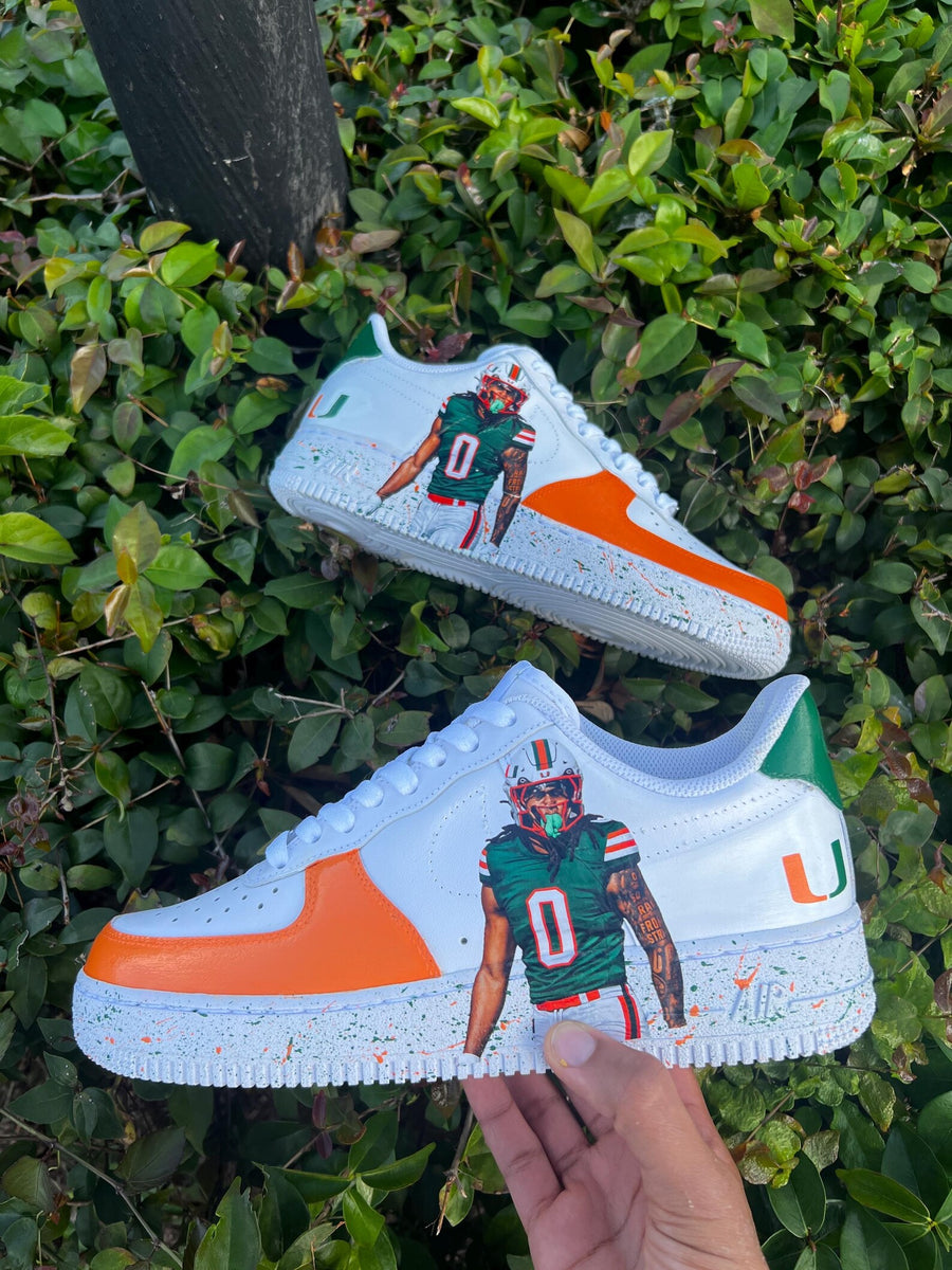 Custom Football Player Air Force 1 Sneakers | Personalized Sports Fan Shoes