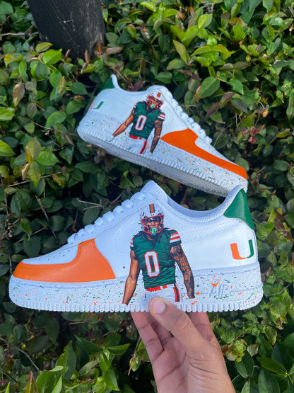 Custom Football Player Air Force 1 Sneakers | Personalized Sports Fan Shoes