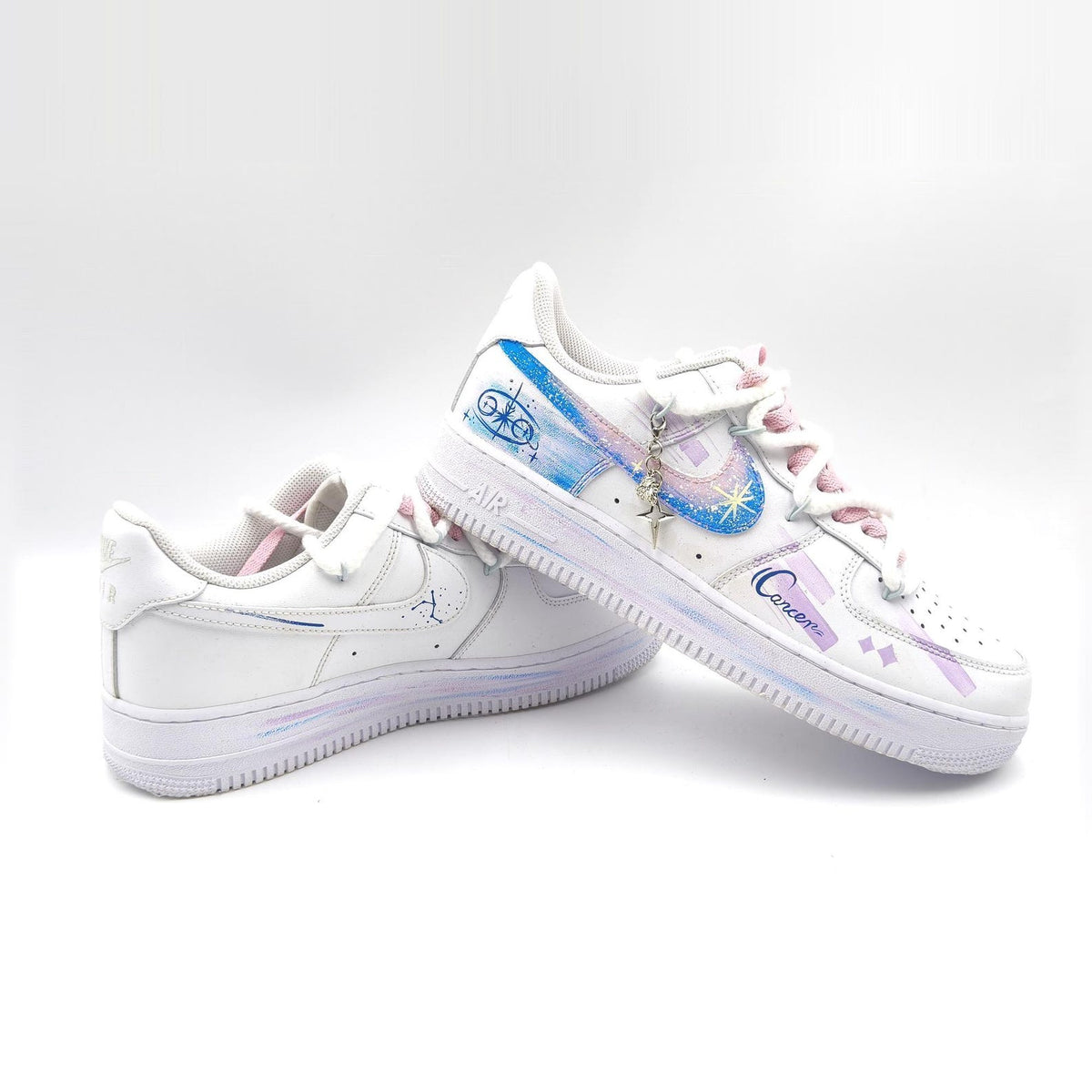 Cancer Hand Painted Nike Air Force 1 – Custom Zodiac AF1 Sneakers Astrology Shoes