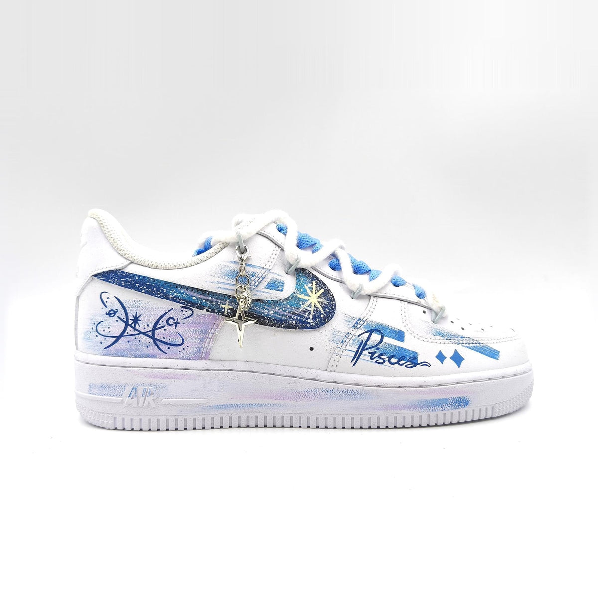 Pisces Hand Painted Nike Air Force 1 – Custom Zodiac AF1 Sneakers Astrology Shoes