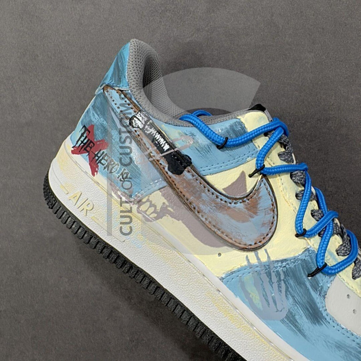 Custom Air force anime style handpainted hero anime fans gift Handpainted sneakers for y2k fans
