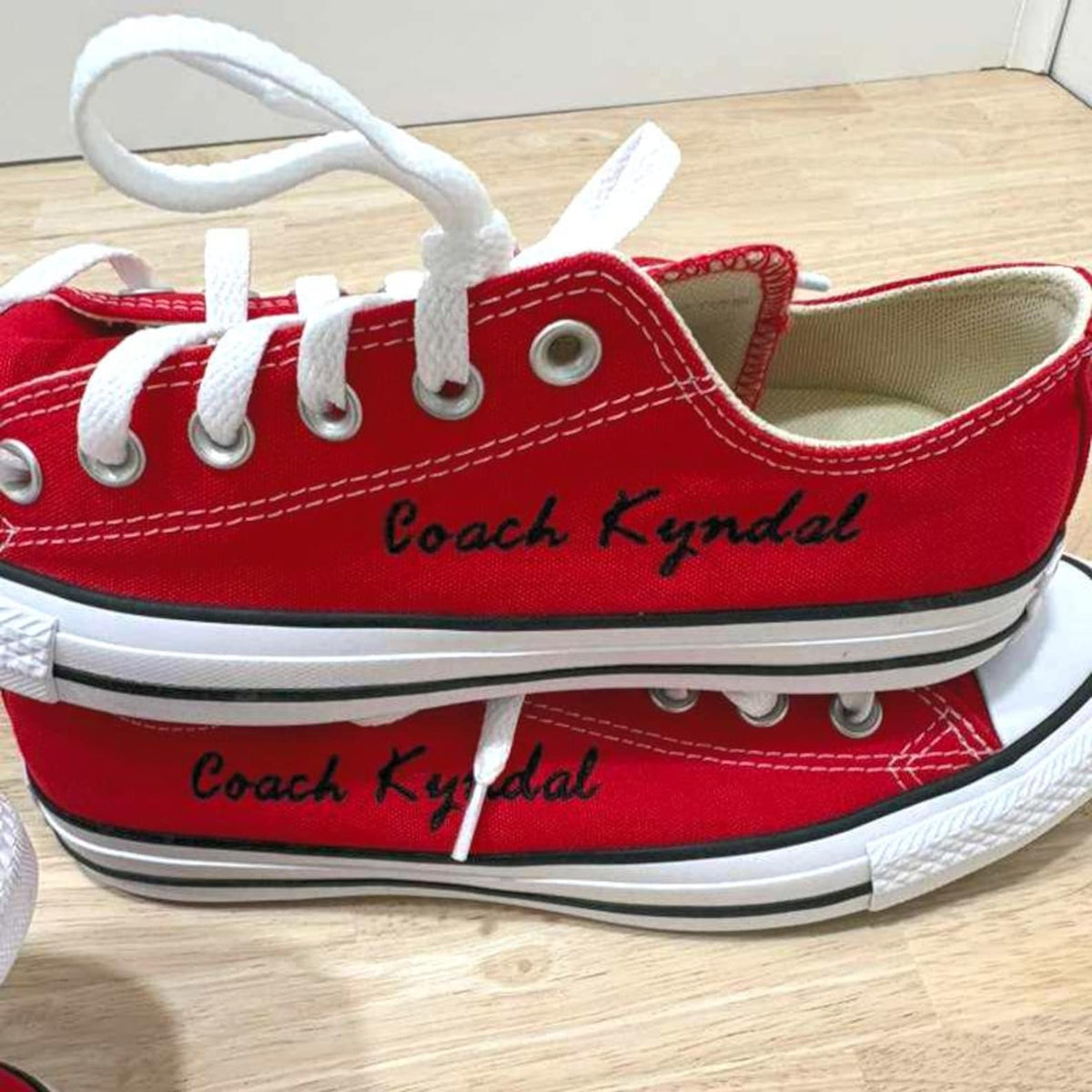 Custom Embroidered Converse Sneakers: Personalized Uniform Team Coach Shoes