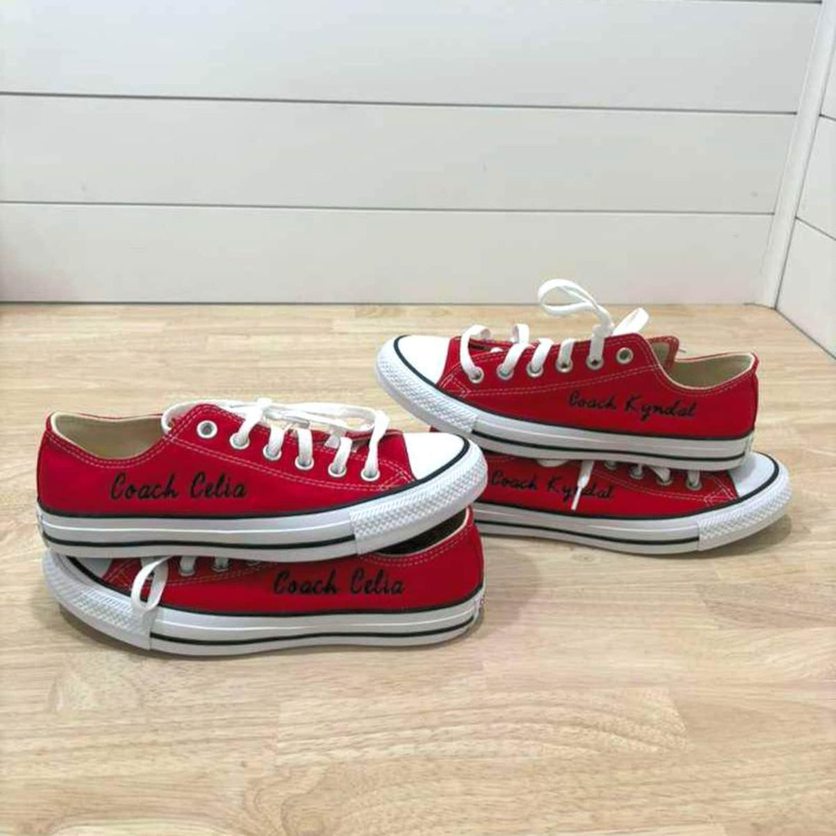 Custom Embroidered Converse Sneakers: Personalized Uniform Team Coach Shoes