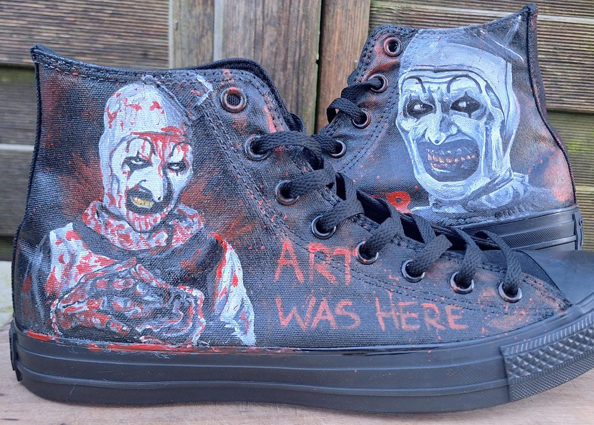 Hand Painted Converse Horror Sneakers – Genuine Custom Art Shoes