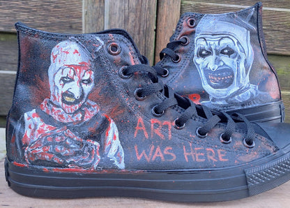 Hand Painted Converse Horror Sneakers – Genuine Custom Art Shoes