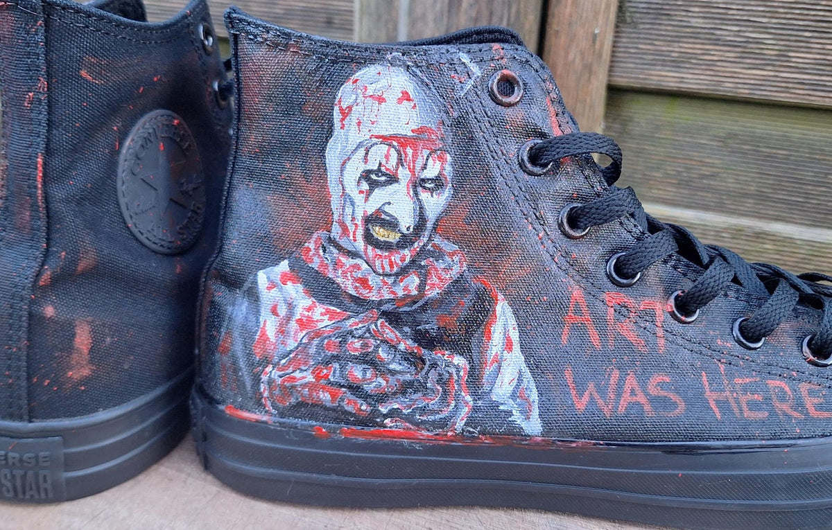Hand Painted Converse Horror Sneakers – Genuine Custom Art Shoes