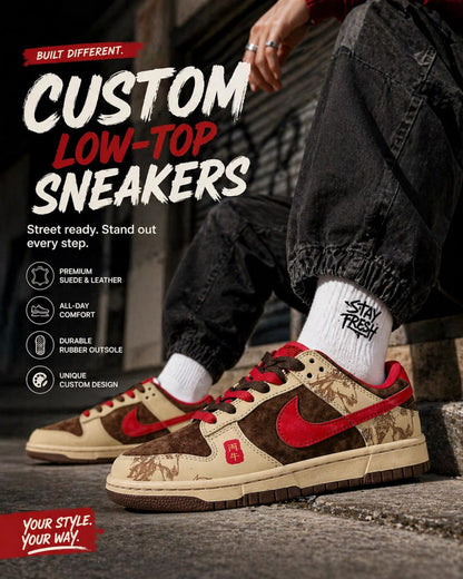 Custom dunk Style 2026 edition Sneakers, Inspired, Low Top Streetwear Shoes, inspired