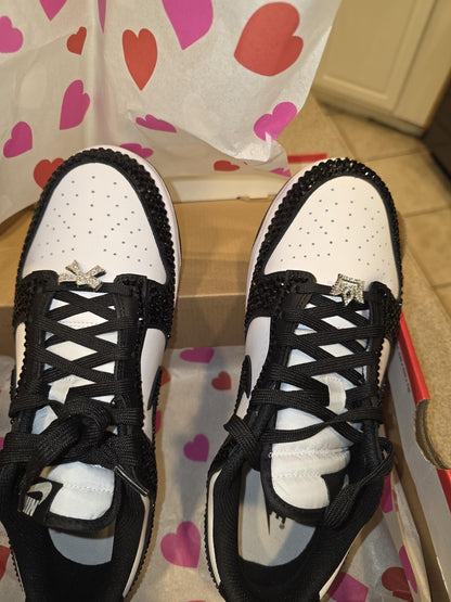 Custom Sneakers- ADULT Panda Dunks