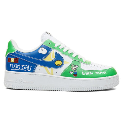 Hand-Painted Mario And Luigi Sneakers, Custom Gamer Shoes Footwear, Personalized Gift for Him/Her
