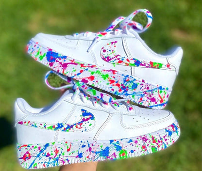 Custom Splatter Nike Air Force Ones