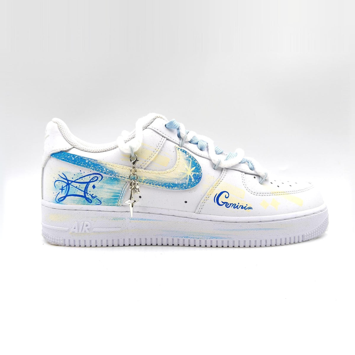 Gemini Hand Painted Nike Air Force 1 – Custom Zodiac AF1 Sneakers Astrology Shoes