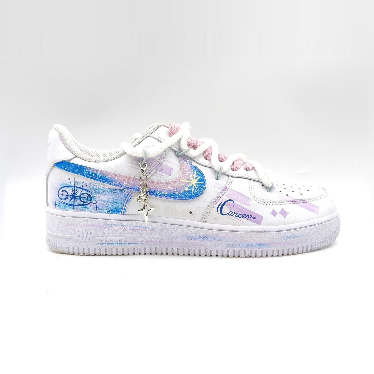 Cancer Hand Painted Nike Air Force 1 – Custom Zodiac AF1 Sneakers Astrology Shoes
