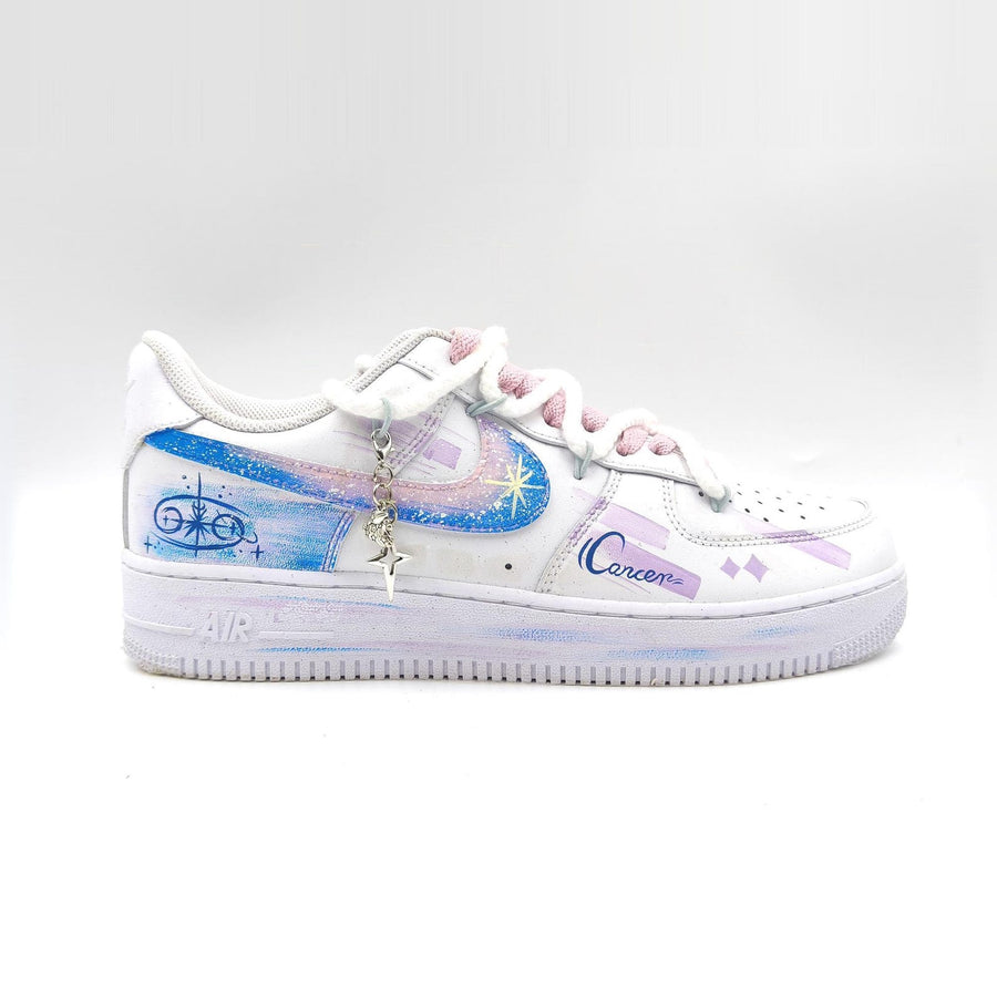 Cancer Hand Painted Nike Air Force 1 – Custom Zodiac AF1 Sneakers Astrology Shoes