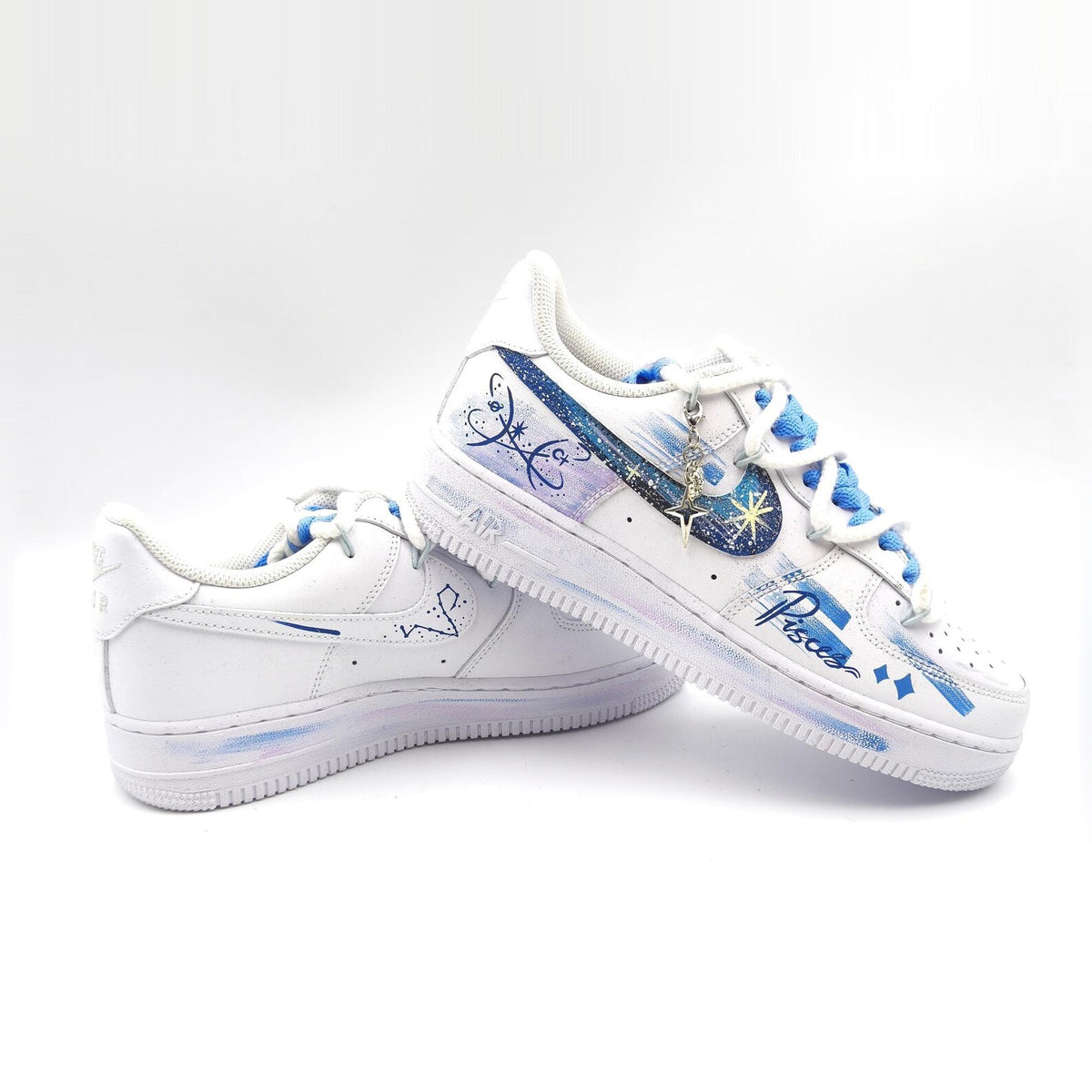 Pisces Hand Painted Nike Air Force 1 – Custom Zodiac AF1 Sneakers Astrology Shoes