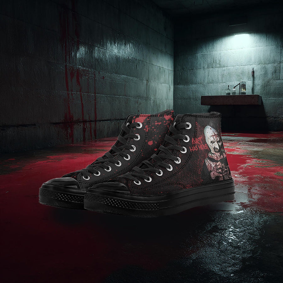 Terrifier High Top Sneakers Slasher Film Fan Shoes Horror Movie Art the Clown