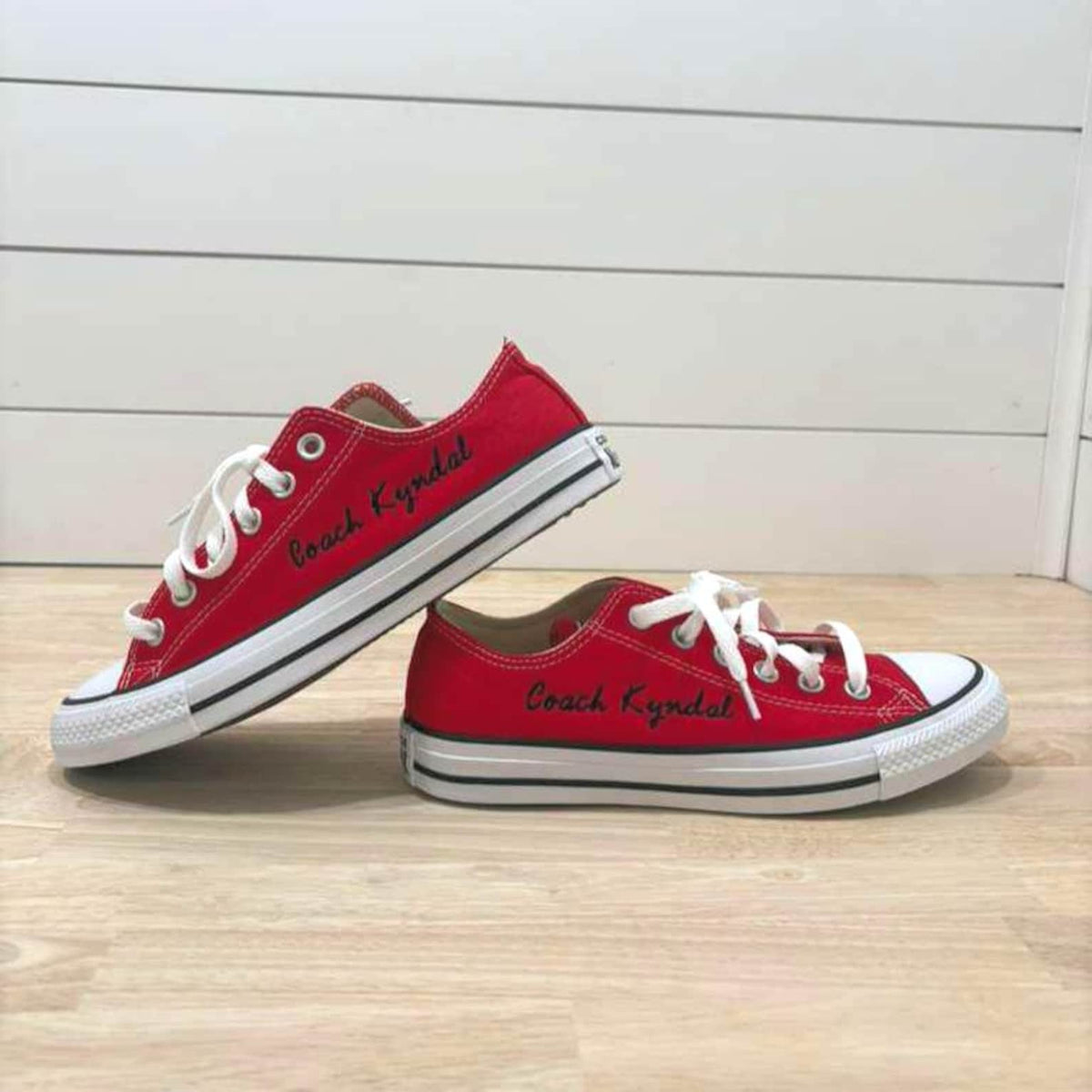 Custom Embroidered Converse Sneakers: Personalized Uniform Team Coach Shoes