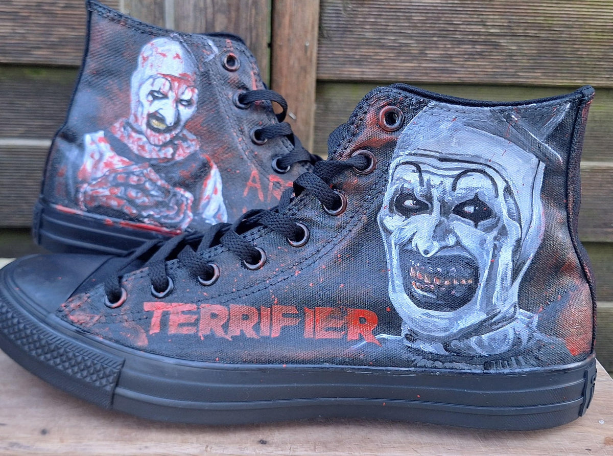 Hand Painted Converse Horror Sneakers – Genuine Custom Art Shoes