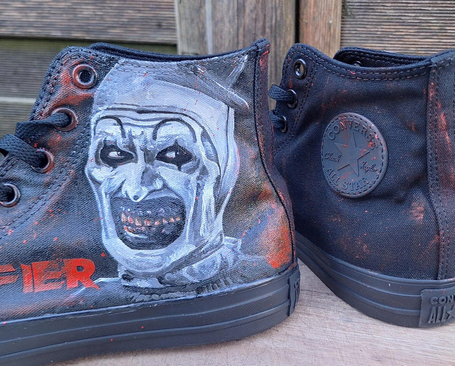 Hand Painted Converse Horror Sneakers – Genuine Custom Art Shoes