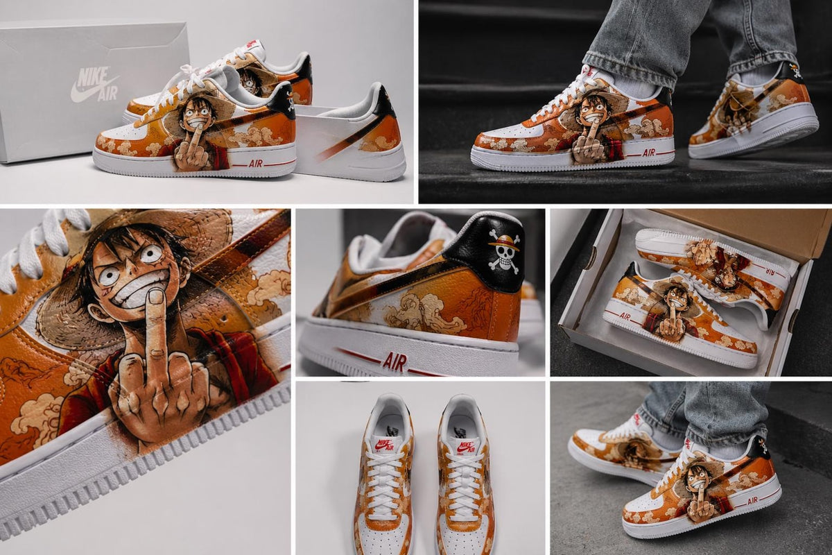Custom Hand Painted Anime Sneakers | One Piece Inspired Footwear