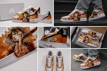 Custom Hand Painted Anime Sneakers | One Piece Inspired Footwear