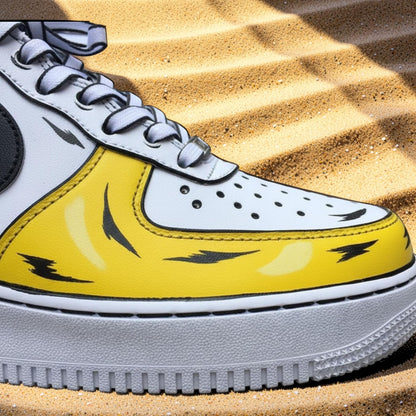 Yellow Comic Custom Cartoon Air Force 1 Sneakers – Hand Painted Streetwear AF1 Shoes
