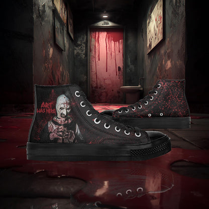 Terrifier High Top Sneakers Slasher Film Fan Shoes Horror Movie Art the Clown
