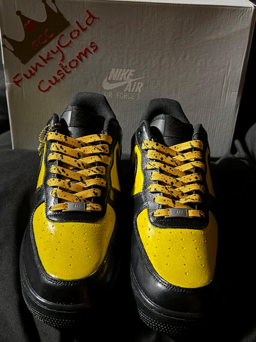 Custom Hand-Painted Team Sports Street wear Pitssburg Steelers AF1’s (Free crease Guard Included).